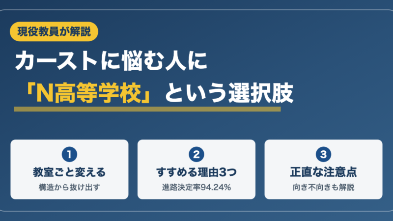 スクールカーストで悩んでいる人にN高等学校という選択肢を