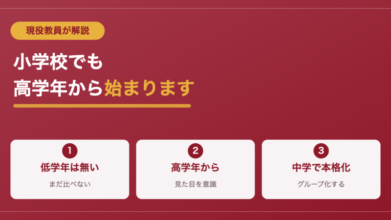 【いつから？】小学校でスクールカーストは存在するのか？中学との違いは？ 
